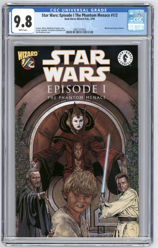 Star Wars  Episode IThe Phantom Menace #1/2  CGC 9.8  1st App. of Qui-Gon Jinn
