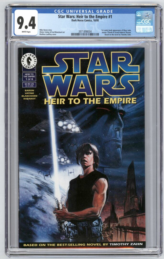 Star War Heir to the Empire #1  CGC 9.4  1st appearance of Thrawn