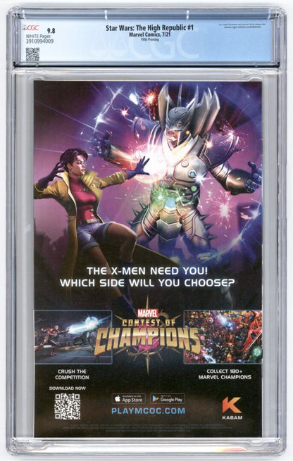 Star Wars The High Republic #1  5th Print  CGC 9.8