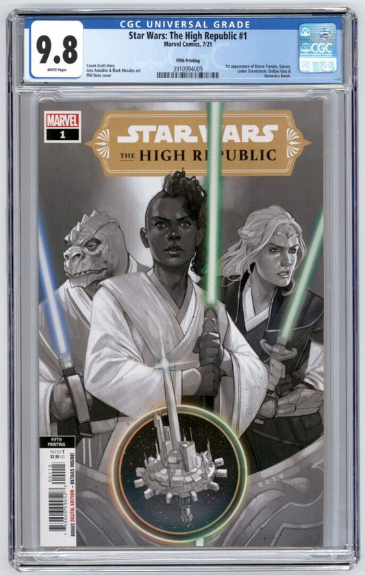 Star Wars The High Republic #1  5th Print  CGC 9.8