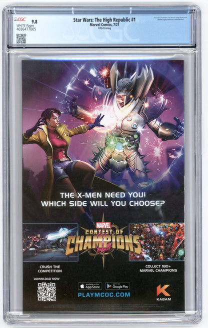 Star Wars The High Republic #1  CGC 9.8  5th Print