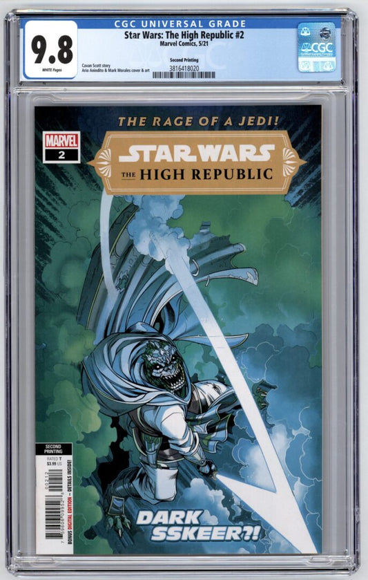 Star Wars: The High Republic #2  2nd Print  CGC 9.8  1st App. of Nihil