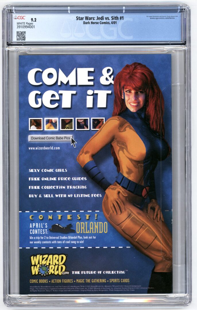 Star Wars Jedi vs. Sith #1  CGC 9.2  1st appearance of Darth Bane