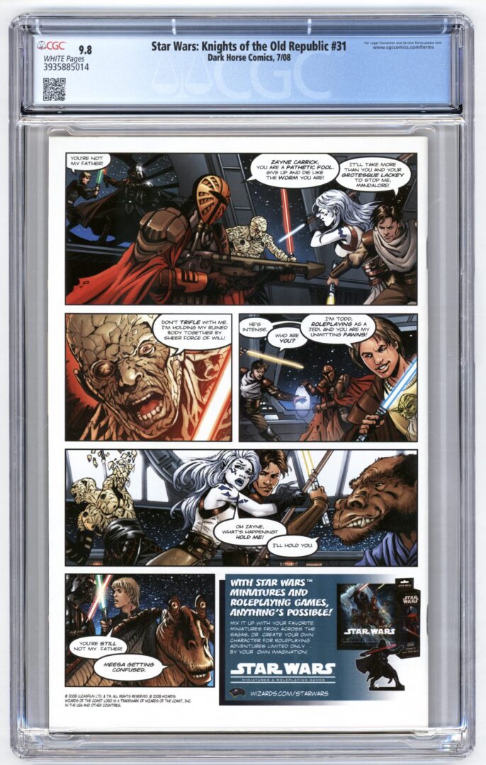 Star Wars Knights of the Old Republic #31  CGC 9.8