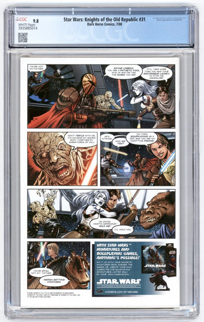Star Wars Knights of the Old Republic #31  CGC 9.8