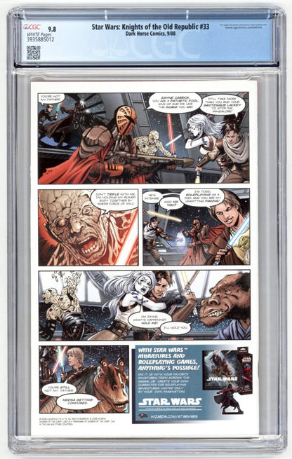 Star Wars  Knights of the Old Republic #33  CGC 9.8