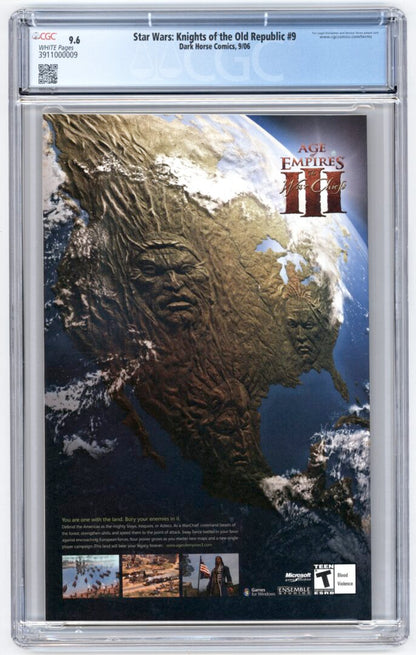 Star Wars Knights of the Old Republic #9  CGC 9.6  1st full App. of Revan