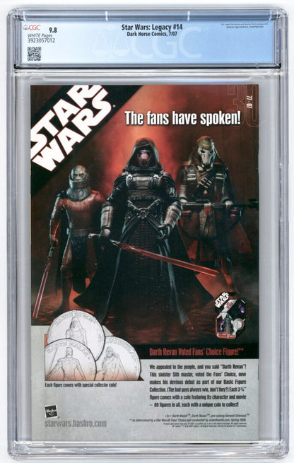 Star Wars Legacy #14  CGC 9.8  1st appearance of  Gunn Yage & Kee
