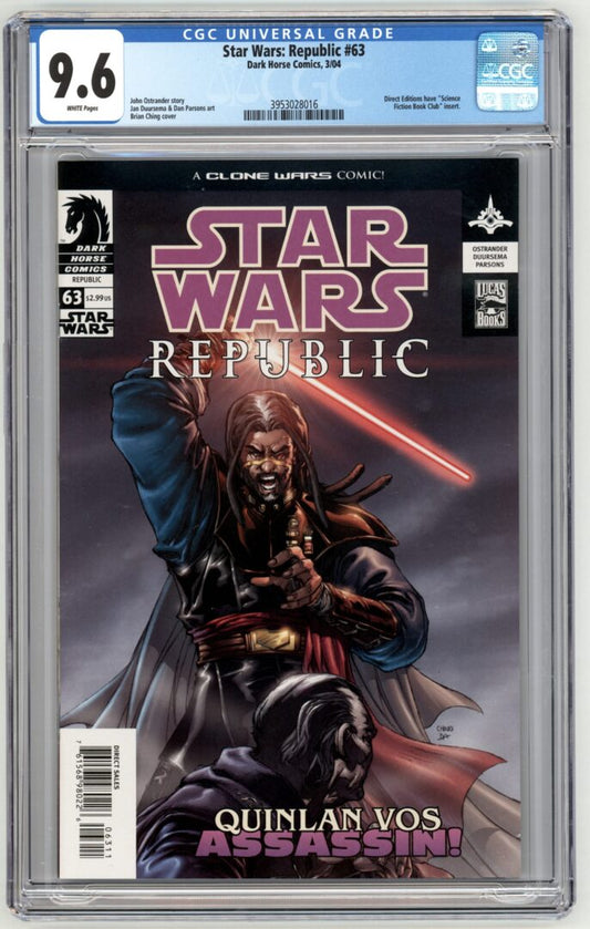 Star Wars: Republic #63  CGC 9.6  1st appearance of Darth Andeddu