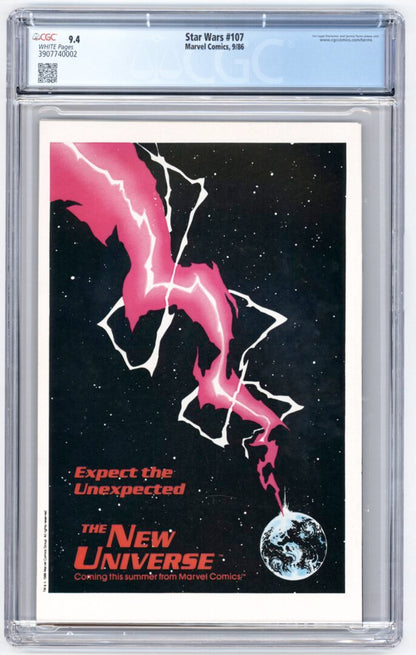 Star Wars #107  CGC 9.4  Last Issue