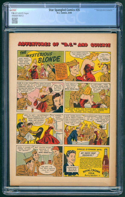 Star Spangled Comics #35 CGC 7.0