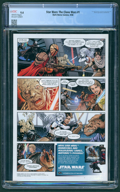 Star Wars The Clone Wars #1  CGC 9.4  1st App. of Ahsoka Tano