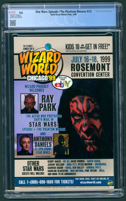 Star Wars  Episode IThe Phantom Menace #1/2  CGC 9.8  1st App. of Qui-Gon Jinn