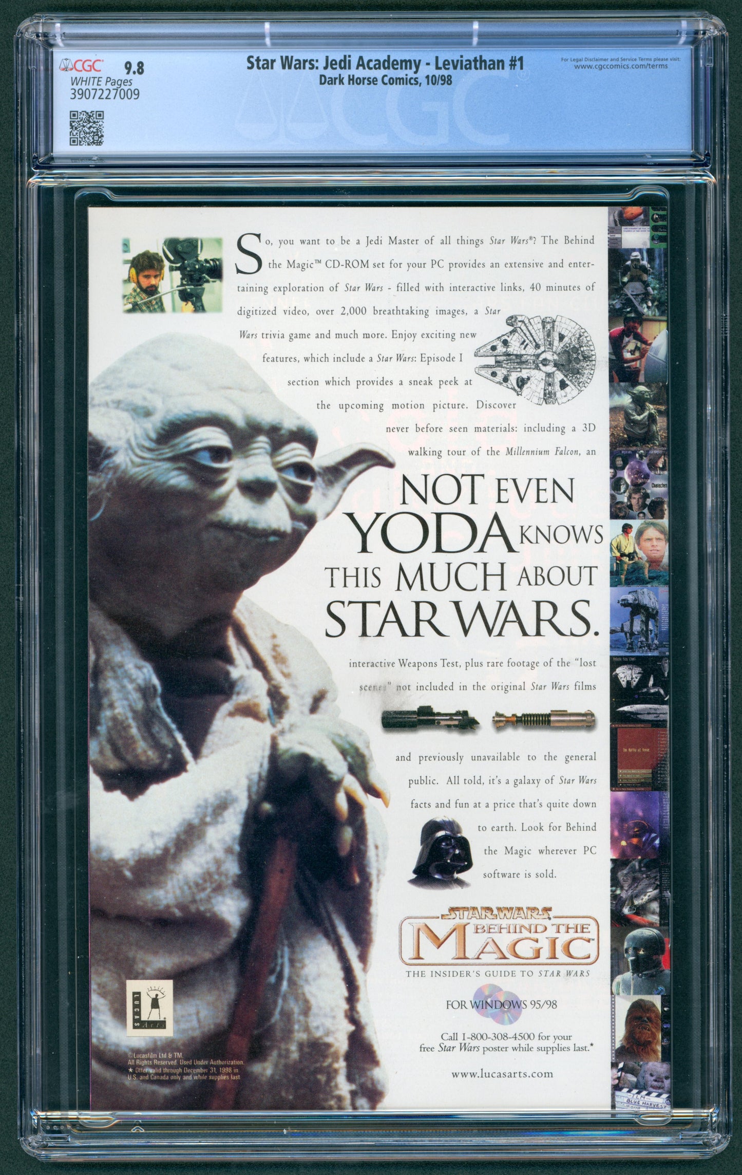 Star Wars Jedi Academy #1  CGC 9.8