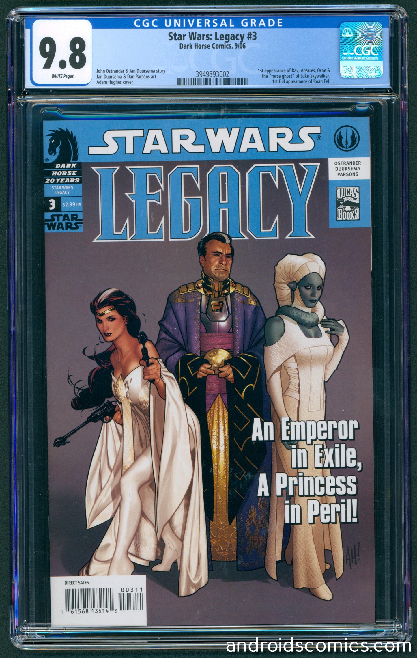 Star Wars Legacy #3  CGC 9.8  1st app. of Rav, Antares, Oron, & Roan Fel