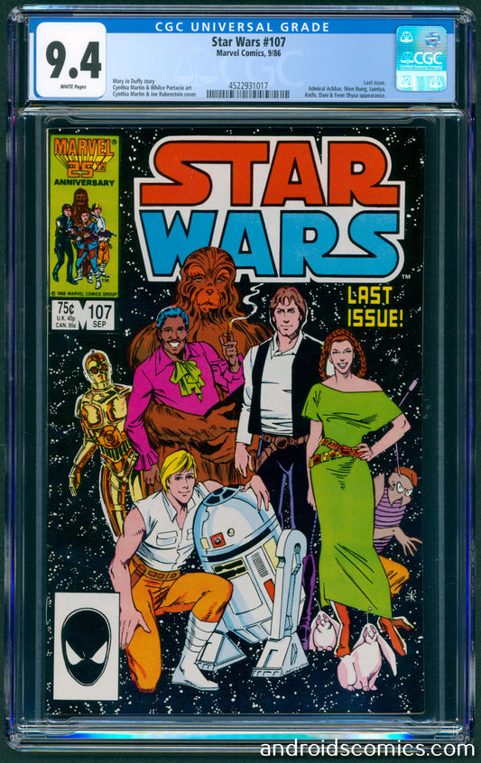 Star Wars #107 CGC 9.4 Last Issue