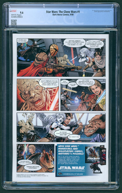 Star Wars The Clone Wars #1 CGC 9.6 1st App. of Ahsoka Tano