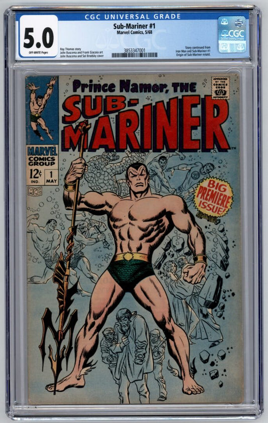Sub-Mariner #1  CGC 5.0  Origin of Sub-Mariner retold