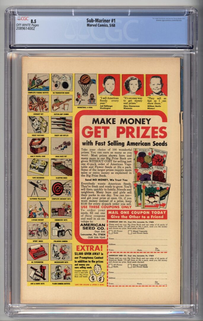 Sub-Mariner #1  CGC 8.5