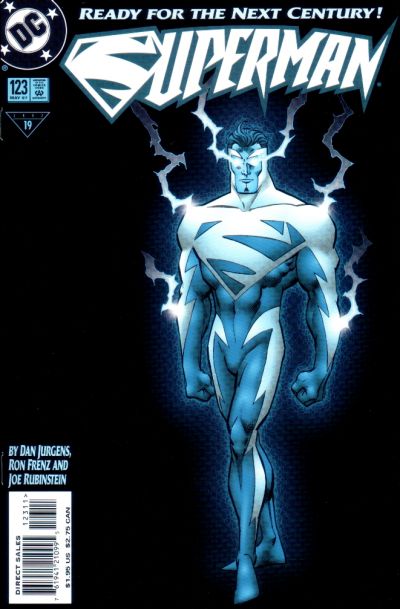 Superman #123  NM  1st appearance of electric blue Superman