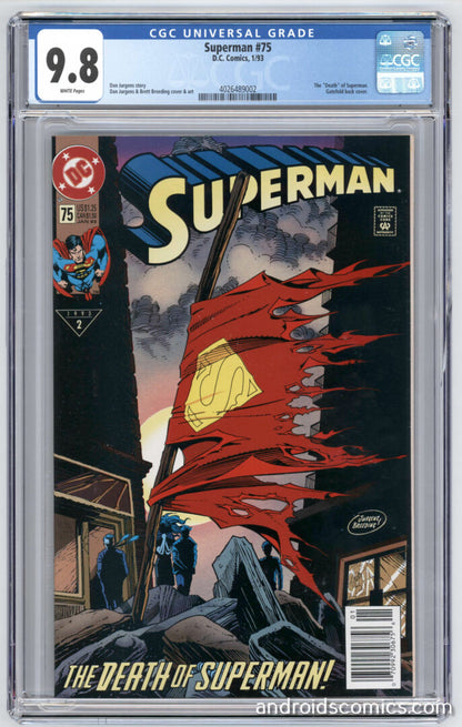 Superman #75  CGC 9.8  Newsstand