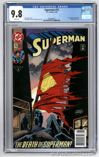 Superman #75  CGC 9.8  Newsstand