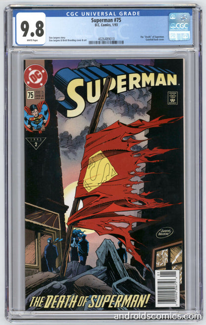 Superman #75  CGC 9.8  Newsstand Edition
