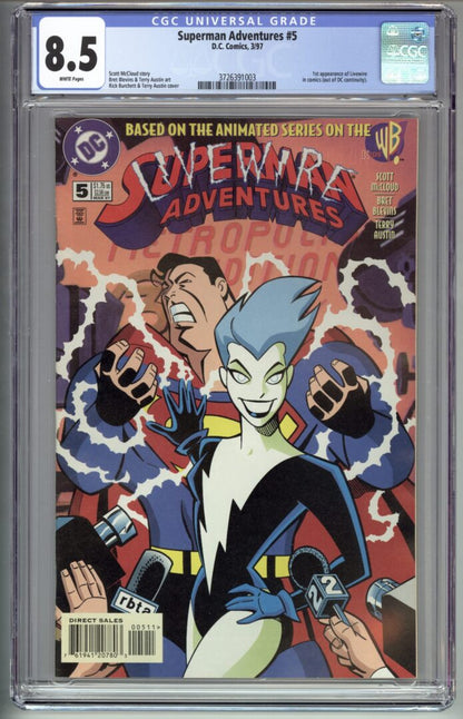 Superman Adventures #5  CGC 8.5  1st App. of Livewire