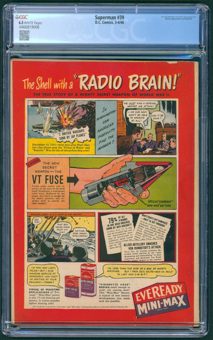 Superman #39  CGC 6.5