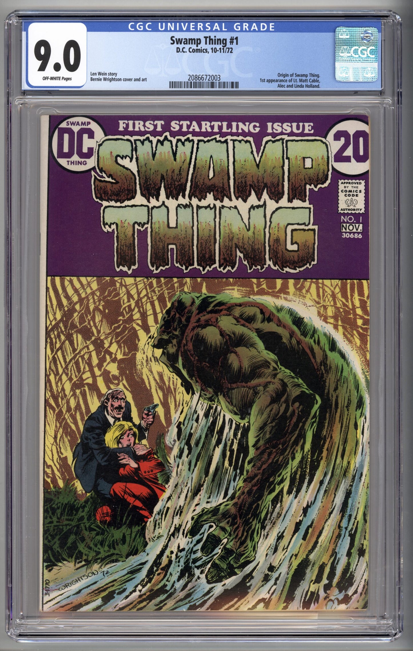 Swamp Thing #1  CGC 9.0  Origin of Swamp Thing
