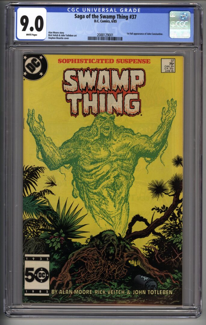 Swamp Thing #37  CGC 9.0  1st appearance of John Constantine