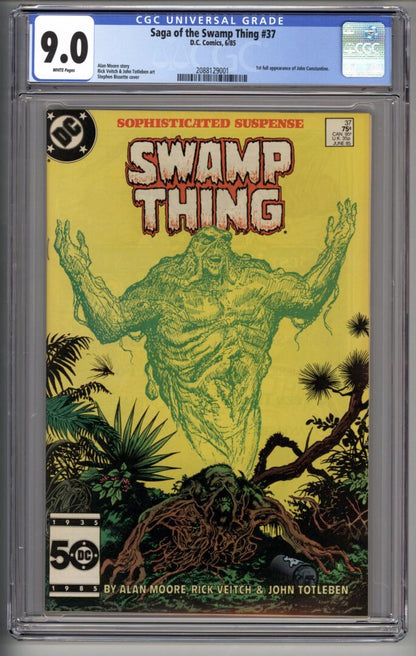 Swamp Thing #37  CGC 9.0  1st appearance of John Constantine
