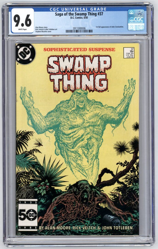 Swamp Thing #37  CGC 9.6  1st appearance of John Constantine
