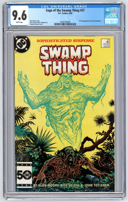 Swamp Thing #37  CGC 9.6  1st App. of John Constantine
