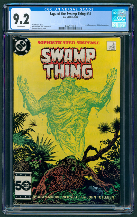 Swamp Thing #37  CGC 9.2  1st App. of John Constantine