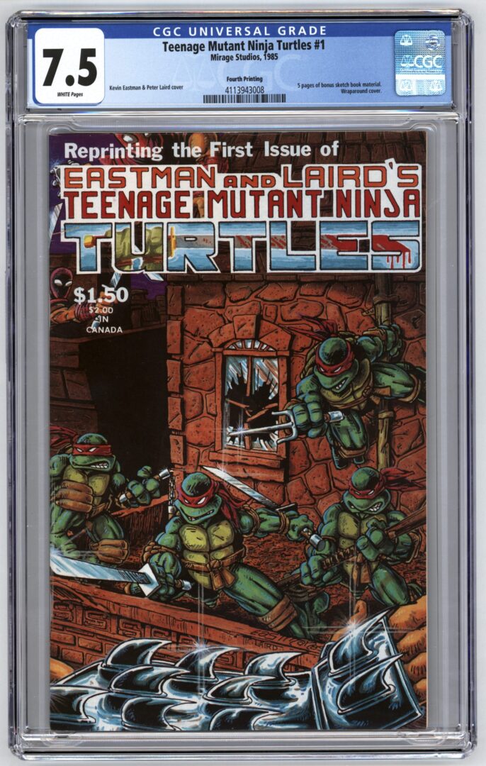 Teenage Mutant Ninja Turtles #1  4th Print  CGC 7.5