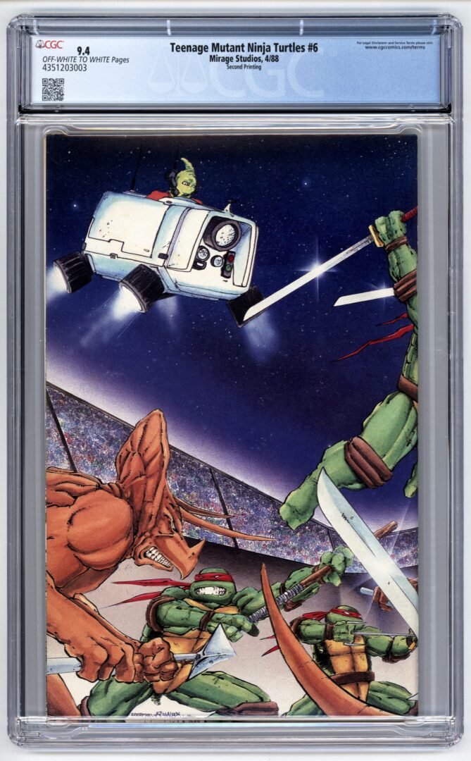 Teenage Mutant Ninja Turtles #62nd PrintCGC 9.4