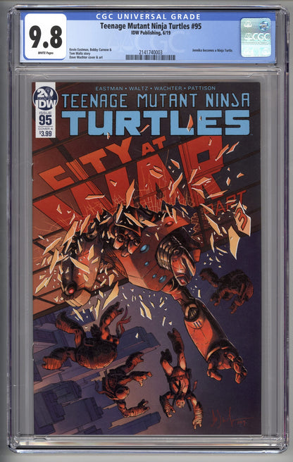 Teenage Mutant Ninja Turtles #95  Cover A  CGC 9.8  1st appearance of Jennika as a Turtle