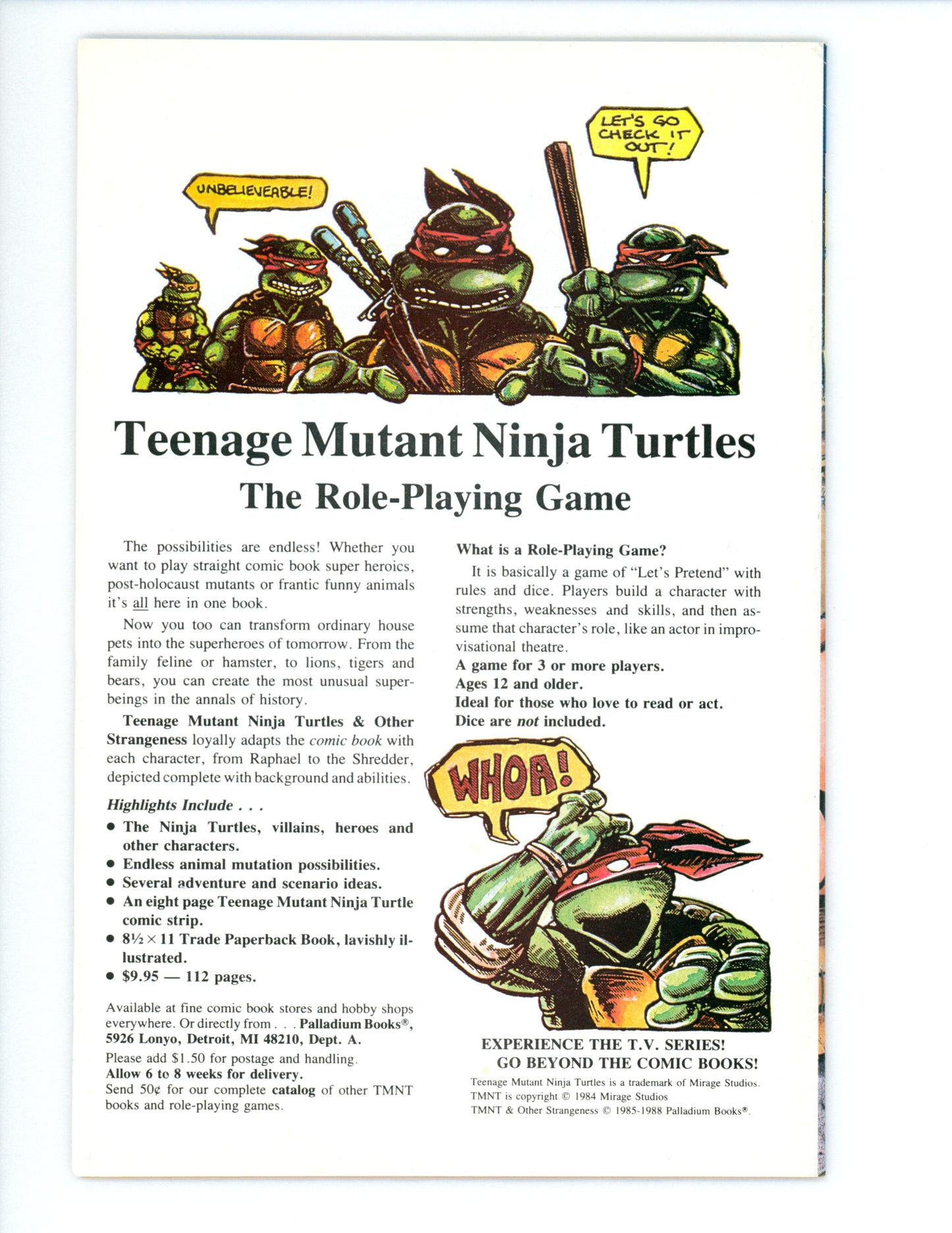 Teenage Mutant Ninja Turtles Adventures #3  FN