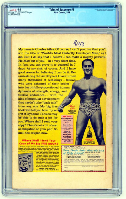 Tales of Suspense #1  CGC 4.0