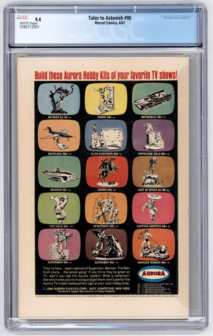 Tales to Astonish #90  CGC 9.4  1st App. of the Abomination