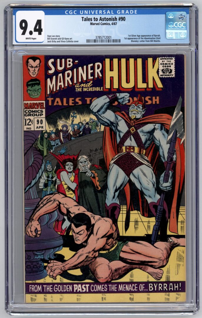 Tales to Astonish #90  CGC 9.4  1st App. of the Abomination