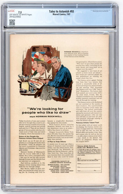 Tales to Astonish #93  CGC 7.5