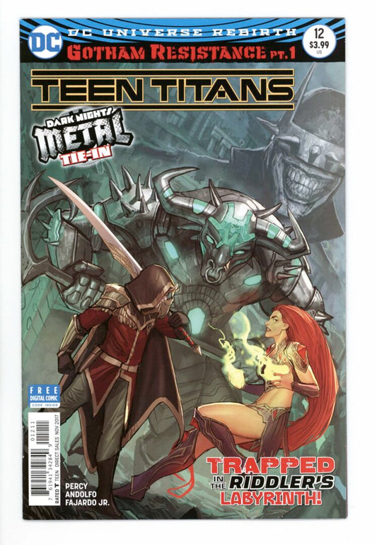 Teen Titans #12  FN/VF 1st full appearance of The Batman Who Laughs