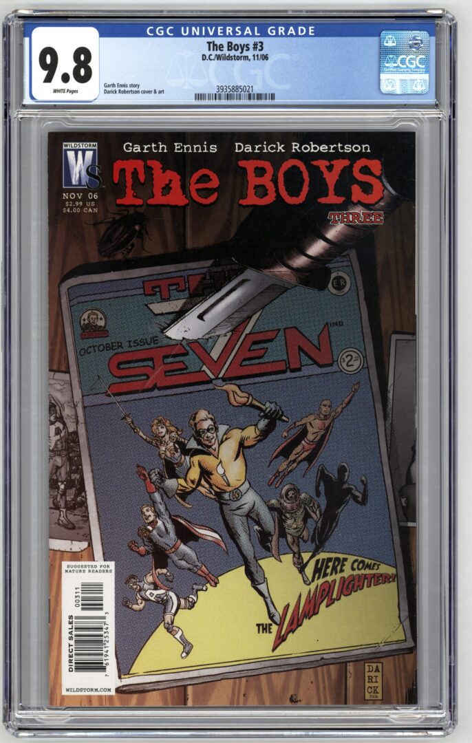 The Boys #3  CGC 9.8  1st appearance of The Seven