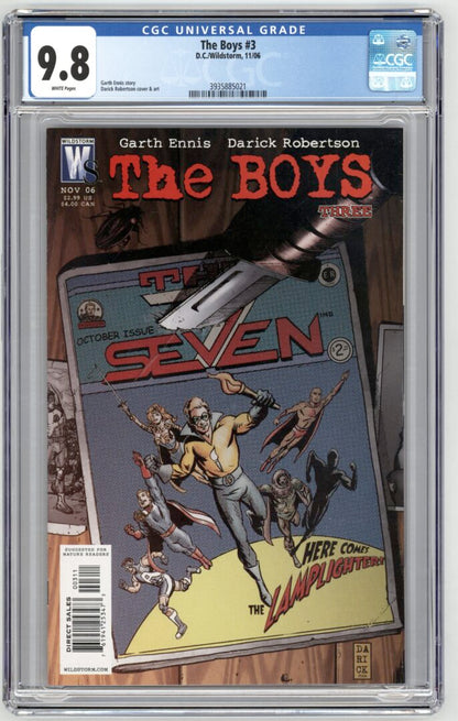 The Boys #3  CGC 9.8  1st appearance of The Seven