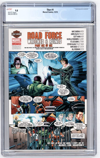 Thor #1  CGC 9.8  Jane Foster become the new Thor