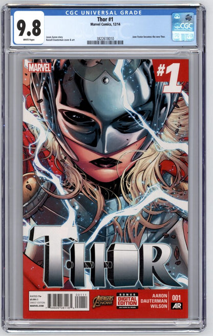 Thor #1  CGC 9.8  Jane Foster become the new Thor