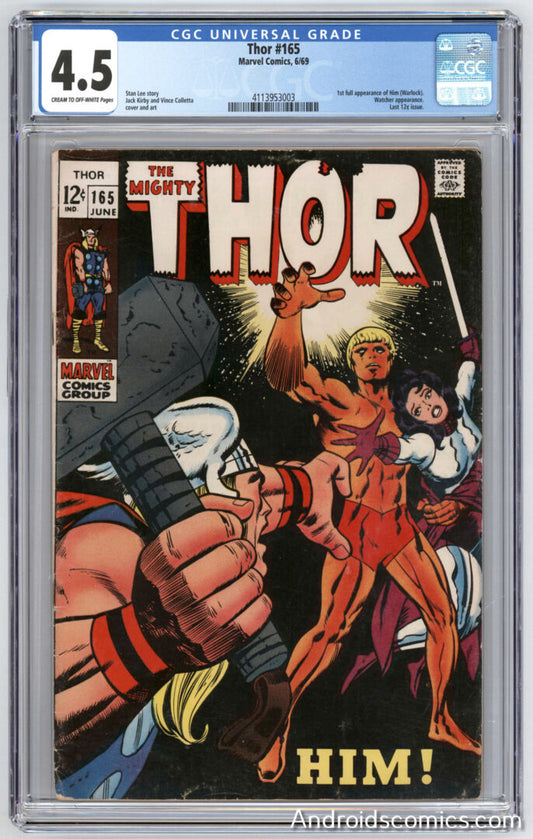 Thor #165  CGC 4.5 1st full app. of Him