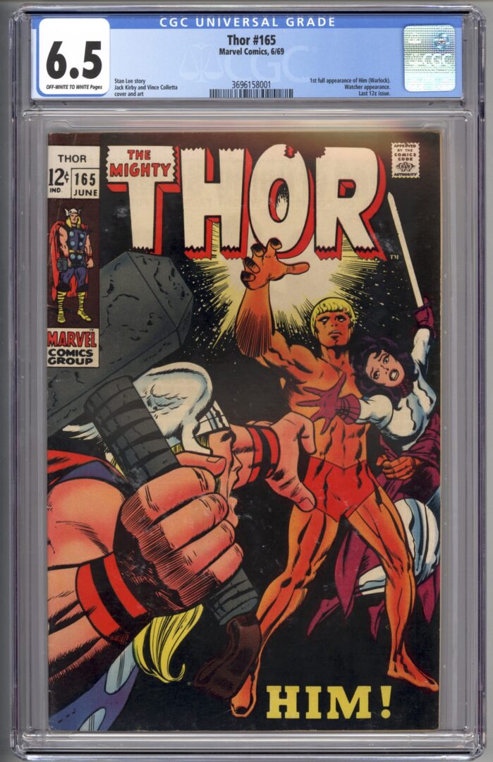 Thor #165  CGC 6.5  1st full appearance of Him (Warlock)